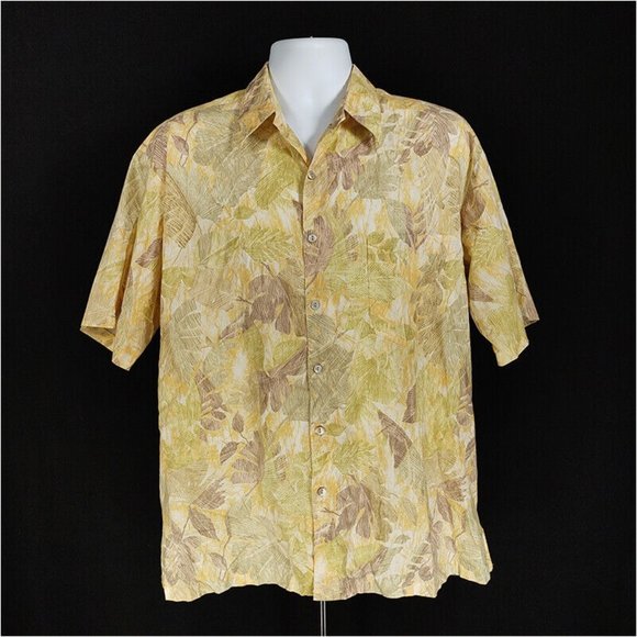 Tori Richard Other - Tori Richard Men's Hawaiian Shirt Large Palm Leaves Short Sleeve Button-Up USA